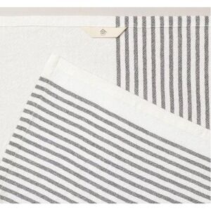 Magnolia Hearth Hand Kitchen Flour Sack Dish Towel Mini Stripe Charcoal Gray